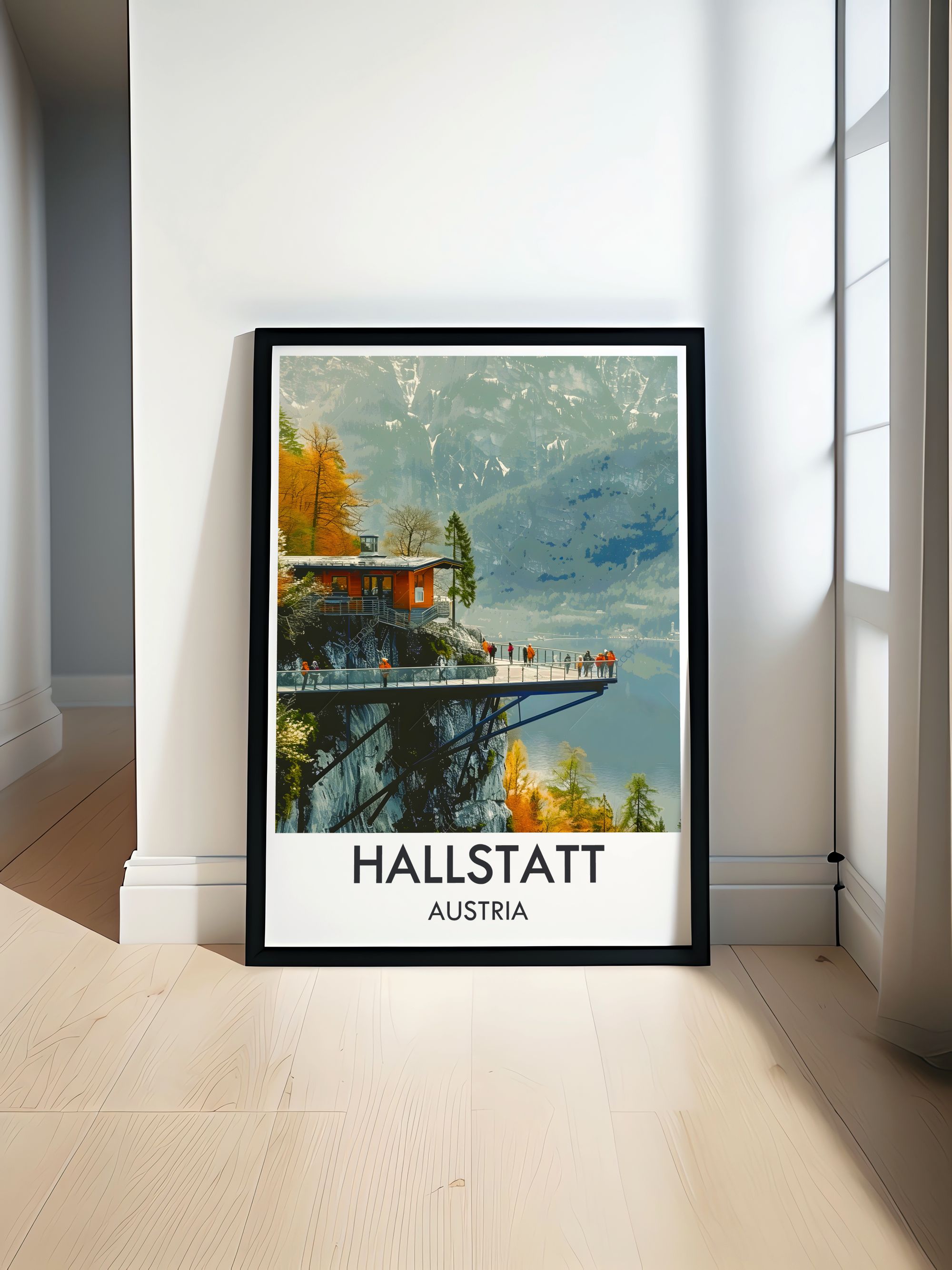 Hallstatt Gallery Wall Art Hallstatt Skywalk Home Decor Austria Home Decor