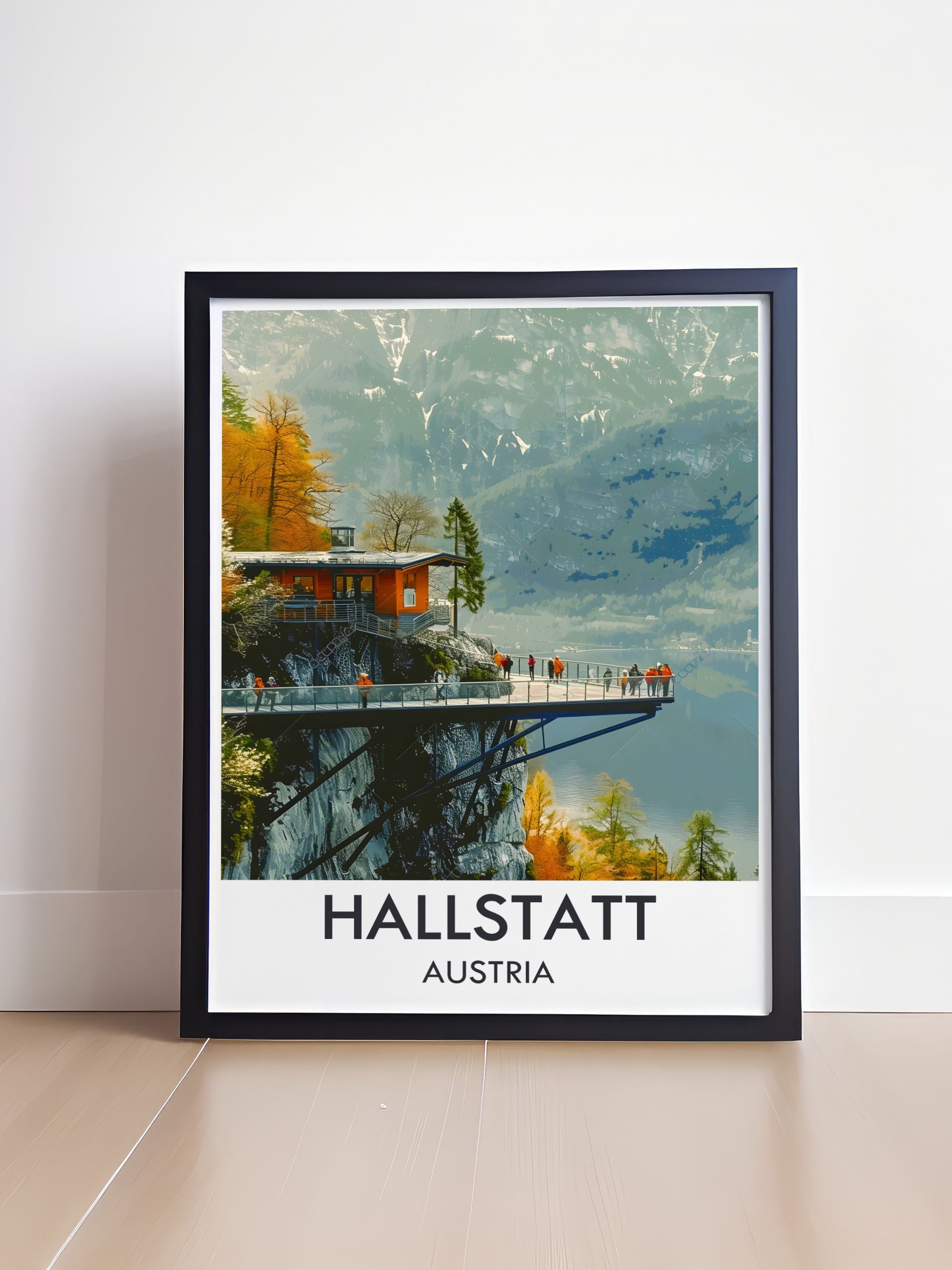 Hallstatt Gallery Wall Art Hallstatt Skywalk Home Decor Austria Home Decor
