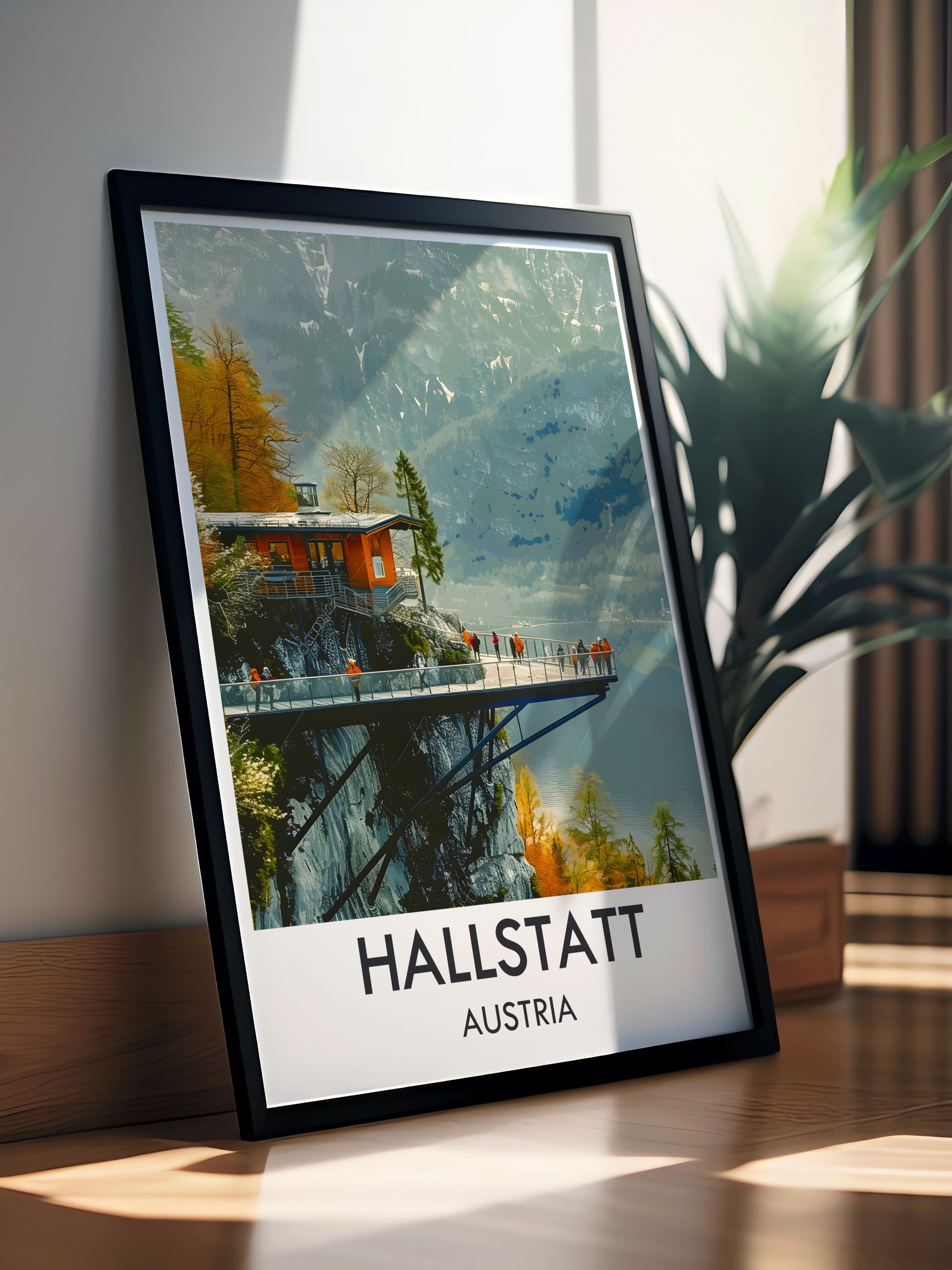 Hallstatt Gallery Wall Art Hallstatt Skywalk Home Decor Austria Home Decor