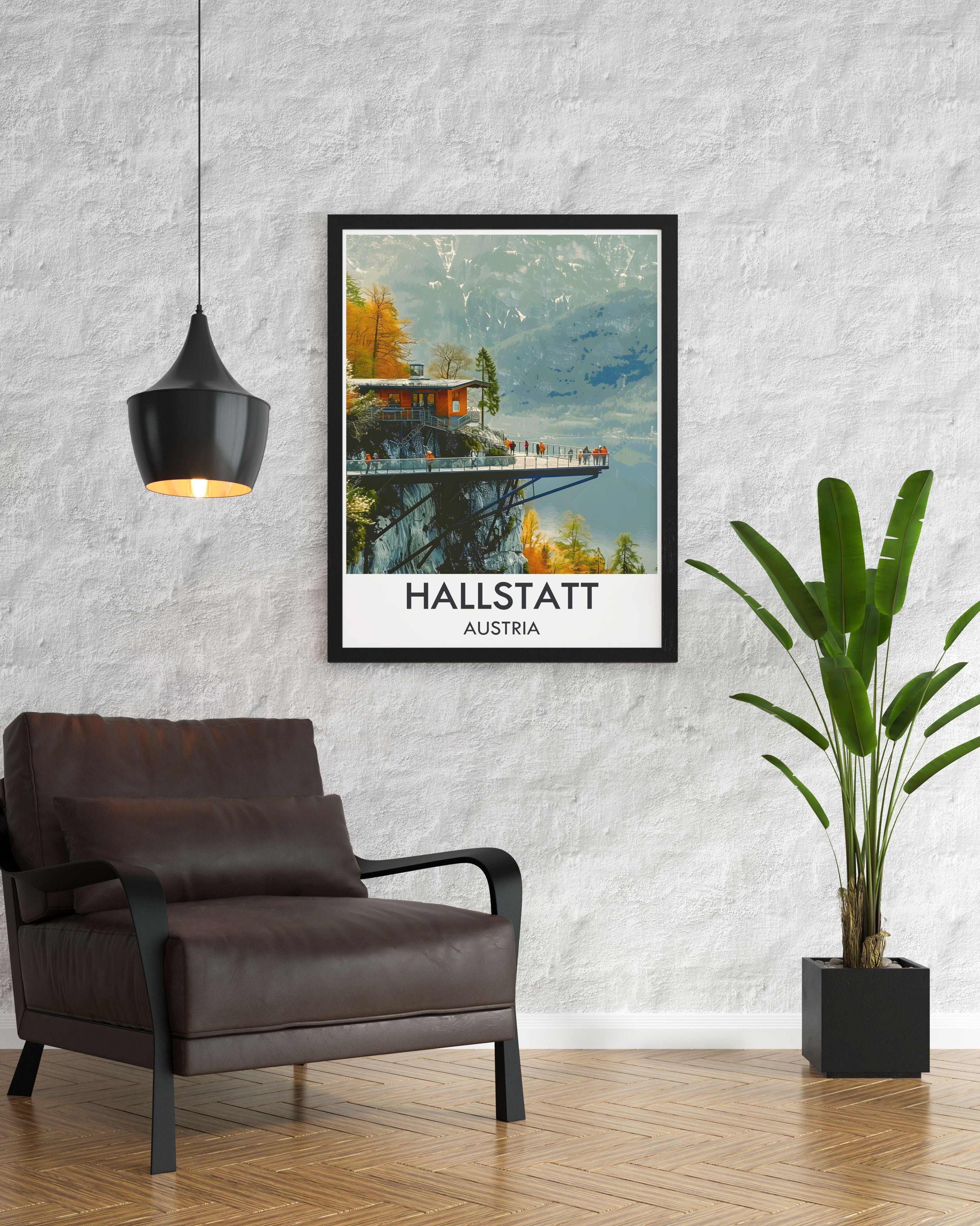 Hallstatt Gallery Wall Art Hallstatt Skywalk Home Decor Austria Home Decor