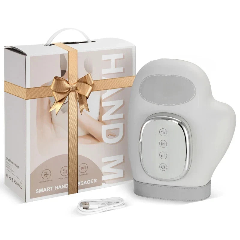 5-Level Electric Hand Vibration Device with Hot Compress Grey