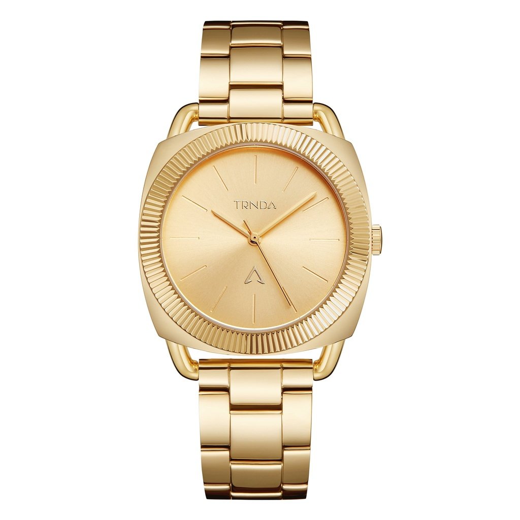 Trnda Women's Gold Stainless Steel Watch, Round Case | Trn-35.8g