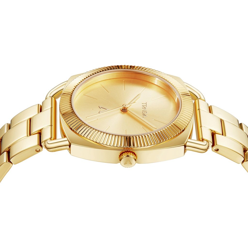 Trnda Women's Gold Stainless Steel Watch, Round Case | Trn-35.8g