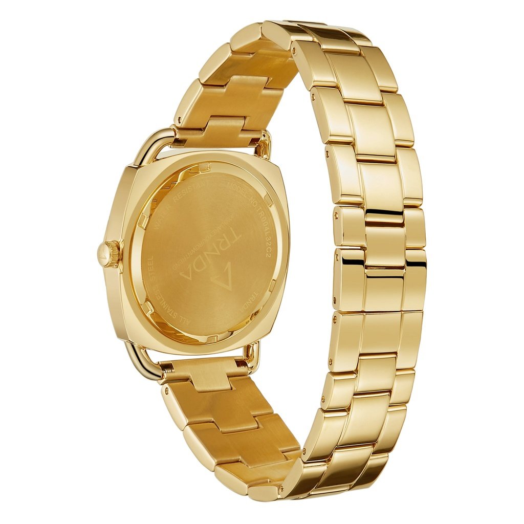 Trnda Women's Gold Stainless Steel Watch, Round Case | Trn-35.8g