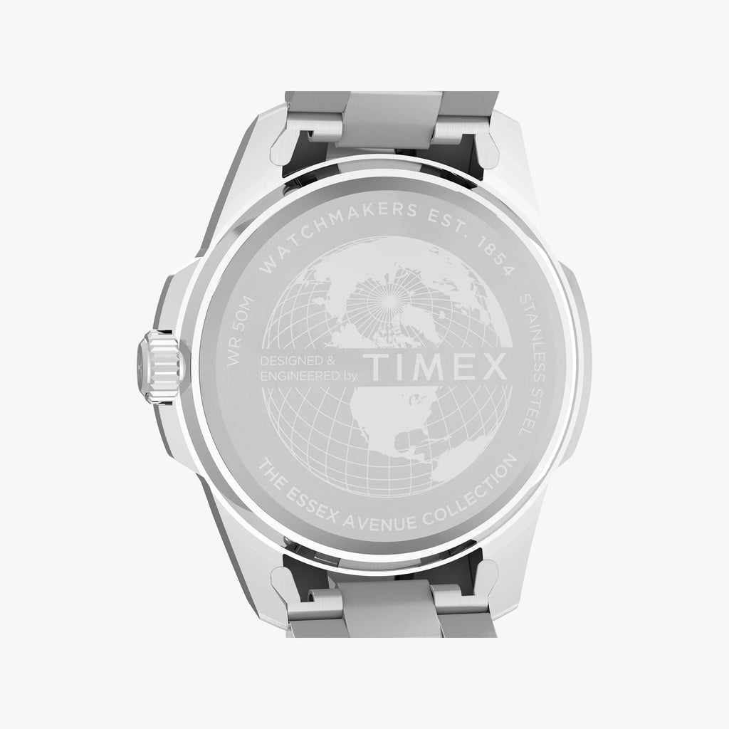 Essex 3-Hand Blue Dial SST Bracelet TW2Y21100 | Men's Silver Watch